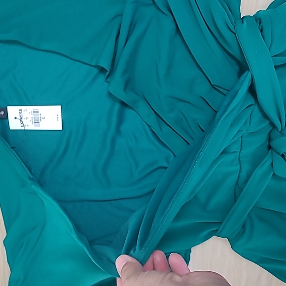 Express  High Rise Green Jumpsuit Size XL/TG - Picture 3 of 9